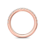 Sugarock Micropave 14K Rose Gold Wedding Band DEF VVS-VS
