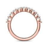 Sugarock Channel/Shared Prong 14K Rose Gold Wedding Band DEF VVS-VS