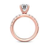 Sugarock Micropave 14K Rose Gold Engagement Ring DEF VVS-VS