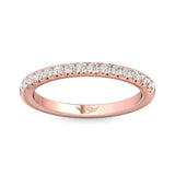 Sugarock Micropave 14K Rose Gold Wedding Band DEF VVS-VS