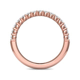 Sugarock Channel/Shared Prong 14K Rose Gold Wedding Band DEF VVS-VS
