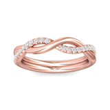 Sugarock Micropave 14K Rose Gold Wedding Band DEF VVS-VS