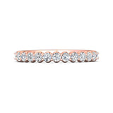 Sugarock Channel/Shared Prong 14K Rose Gold Wedding Band DEF VVS-VS