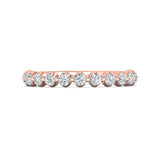 Sugarock Channel/Shared Prong 14K Rose Gold Wedding Band DEF VVS-VS