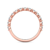 Sugarock Channel/Shared Prong 14K Rose Gold Wedding Band DEF VVS-VS