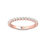 Sugarock Channel/Shared Prong 14K Rose Gold Wedding Band DEF VVS-VS