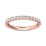 Sugarock Micropave 14K Rose Gold Wedding Band DEF VVS-VS