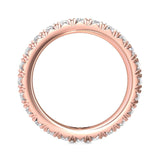 Sugarock Micropave 14K Rose Gold Wedding Band DEF VVS-VS