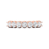 Sugarock Channel/Shared Prong 14K Rose Gold Wedding Band DEF VVS-VS