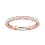 Sugarock Micropave 14K Rose Gold Wedding Band DEF VVS-VS