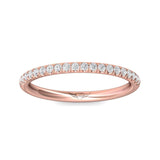 Sugarock Micropave 14K Rose Gold Wedding Band DEF VVS-VS