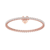 Sugarock Classic Diamond Bracelets 14K Rose Gold Bracelet DEF VVS-VS