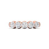 Sugarock Classic Diamond Bands 14K Rose Gold Anniversary Band DEF VVS-VS