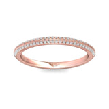 Sugarock Micropave 14K Rose Gold Wedding Band DEF VVS-VS