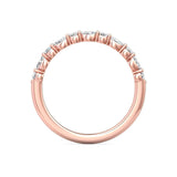 Sugarock Channel/Shared Prong 14K Rose Gold Wedding Band DEF VVS-VS