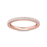 Sugarock Micropave 14K Rose Gold Wedding Band DEF VVS-VS