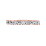Sugarock Channel/Shared Prong 14K Rose Gold Wedding Band DEF VVS-VS