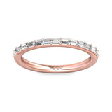 Sugarock Channel/Shared Prong 14K Rose Gold Wedding Band DEF VVS-VS