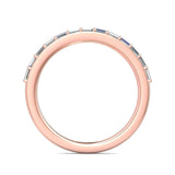 Sugarock Channel/Shared Prong 14K Rose Gold Wedding Band DEF VVS-VS