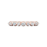 Sugarock Channel/Shared Prong 14K Rose Gold Wedding Band DEF VVS-VS
