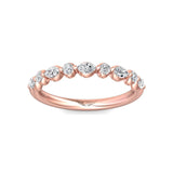 Sugarock Channel/Shared Prong 14K Rose Gold Wedding Band DEF VVS-VS