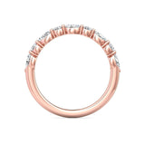 Sugarock Channel/Shared Prong 14K Rose Gold Wedding Band DEF VVS-VS