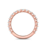 Sugarock Channel/Shared Prong 14K Rose Gold Wedding Band DEF VVS-VS