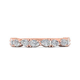 Sugarock Channel/Shared Prong 14K Rose Gold Wedding Band DEF VVS-VS