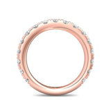 Sugarock Micropave 14K Rose Gold Wedding Band DEF VVS-VS