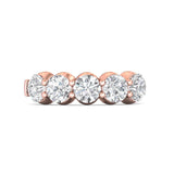 Sugarock Classic Diamond Bands 14K Rose Gold Anniversary Band DEF VVS-VS