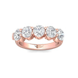 Sugarock Classic Diamond Bands 14K Rose Gold Anniversary Band DEF VVS-VS