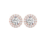 Sugarock Classic Diamond Earrings 14K Rose Gold Earring DEF VVS-VS