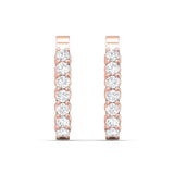 Sugarock Classic Diamond Earrings 14K Rose Gold Earring DEF VVS-VS