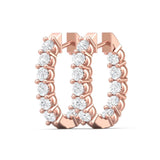 Sugarock Classic Diamond Earrings 14K Rose Gold Earring DEF VVS-VS