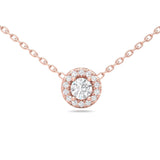 Sugarock Classic Diamond Pendant 14K Rose Gold Pendant DEF VVS-VS