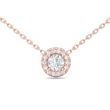 Sugarock Classic Diamond Pendant 14K Rose Gold Pendant DEF VVS-VS
