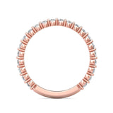 Sugarock Channel/Shared Prong 14K Rose Gold Wedding Band DEF VVS-VS