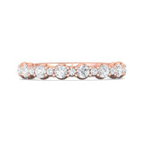 Sugarock Channel/Shared Prong 14K Rose Gold Wedding Band DEF VVS-VS