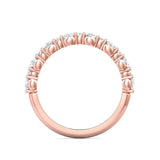 Sugarock Channel/Shared Prong 14K Rose Gold Wedding Band DEF VVS-VS