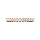 Sugarock Channel/Shared Prong 14K Rose Gold Wedding Band DEF VVS-VS