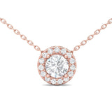 Sugarock Classic Diamond Pendant 14K Rose Gold Pendant DEF VVS-VS