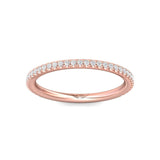 Sugarock Micropave 14K Rose Gold Wedding Band DEF VVS-VS