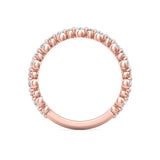 Sugarock Channel/Shared Prong 14K Rose Gold Wedding Band DEF VVS-VS