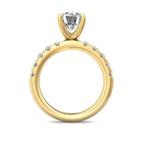Sugarock Micropave 18K Yellow Gold Engagement Ring DEF VVS-VS