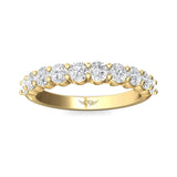 Sugarock Channel/Shared Prong 18K Yellow Gold Wedding Band DEF VVS-VS