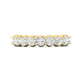 Sugarock Channel/Shared Prong 18K Yellow Gold Wedding Band DEF VVS-VS