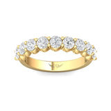 Sugarock Channel/Shared Prong 18K Yellow Gold Wedding Band DEF VVS-VS