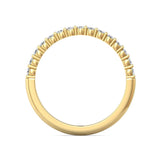 Sugarock Channel/Shared Prong 18K Yellow Gold Wedding Band DEF VVS-VS