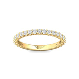 Sugarock Channel/Shared Prong 18K Yellow Gold Wedding Band DEF VVS-VS