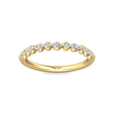 Sugarock Channel/Shared Prong 18K Yellow Gold Wedding Band DEF VVS-VS